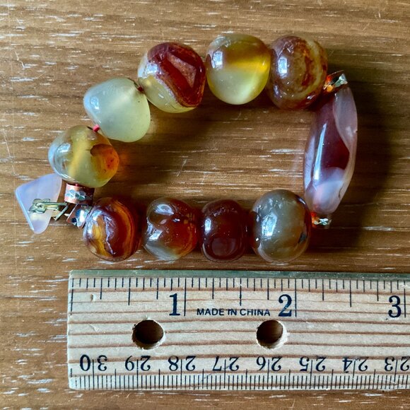 Coprolite (Dinosaur Poop Fossil Agate) 1.5”Silver Pendant;Free bracelet,earrings - Picture 8 of 13